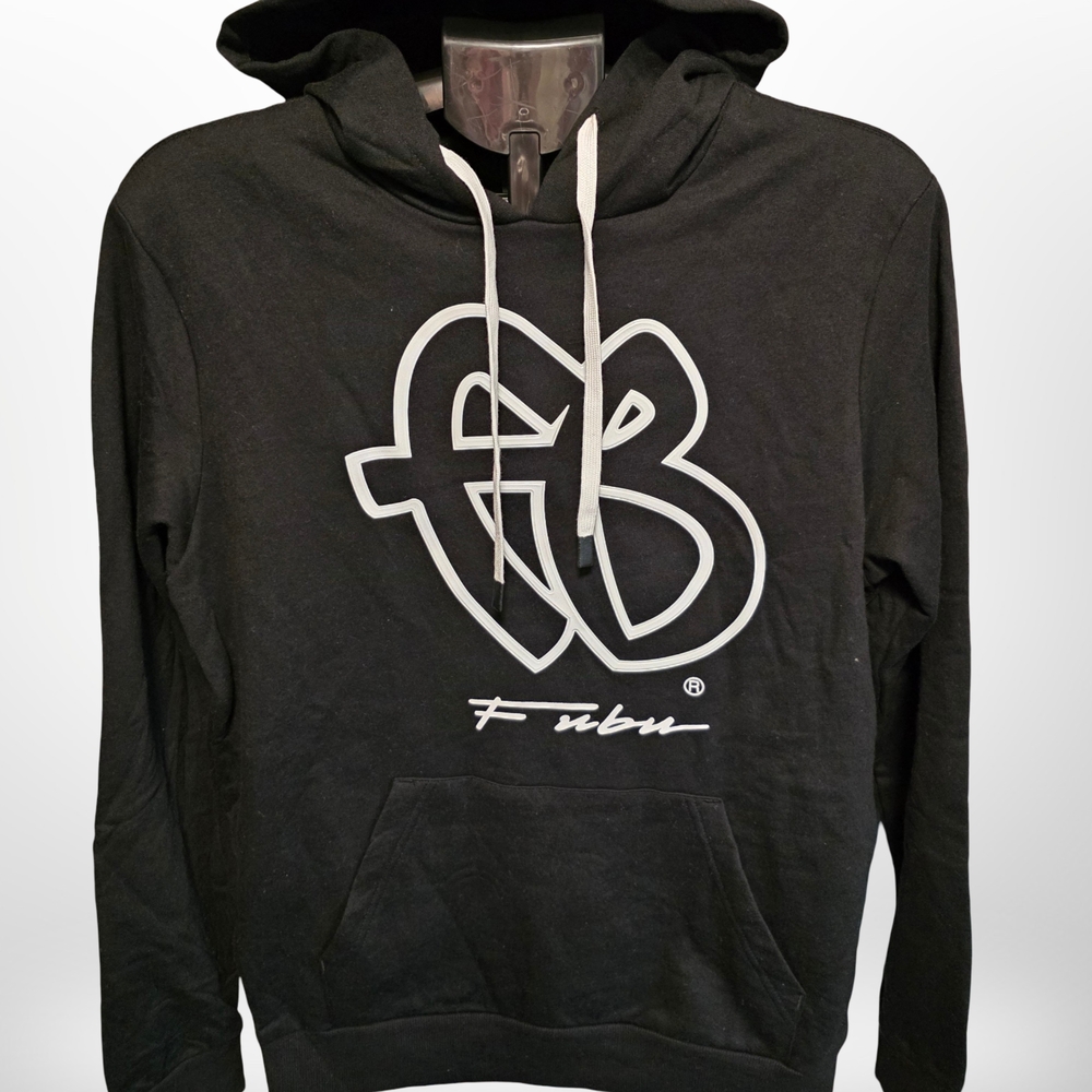 FUBU Black Hoodie with Bold White Graphic